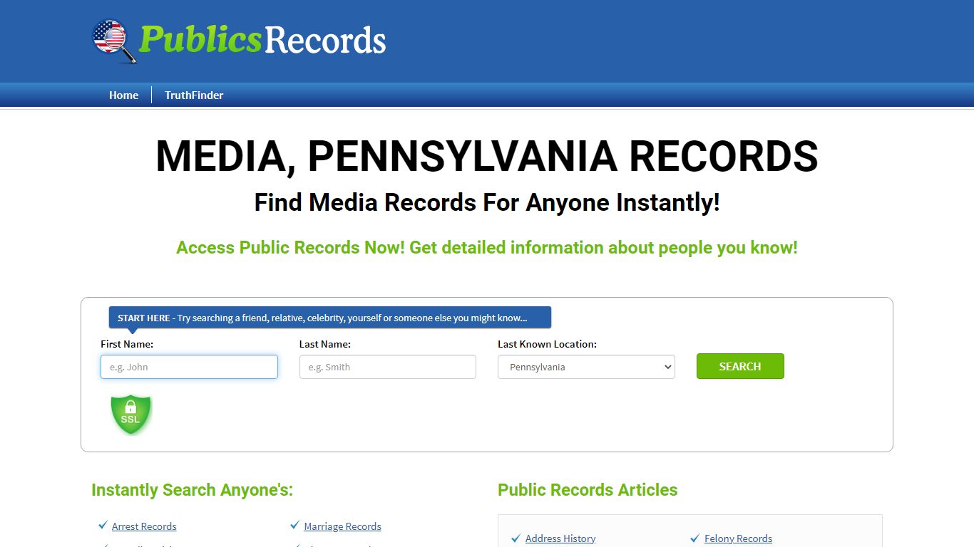 Find Media, Pennsylvania Records!